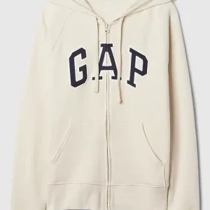 Gap Logo Zip Tan Chino Hoodie