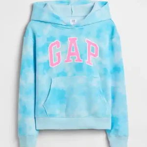 Kids Relaxed Gap Logo Blue Tie Dye Hoodie