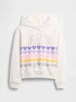 Kids Relaxed Gap Logo White Hoodie